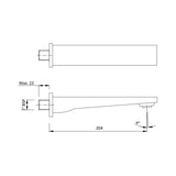 BATH TUB SPOUT - HINDWARE FAUCETS -  ( ROSE GOLD - EDGE-HUES - 0x15 mm - 0inchX0.5inch )