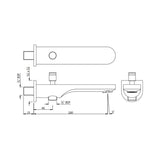 BUTTON SPOUT - JAQUAR FAUCETS -  ( GOLD DUST - SPOUT - 0x15 mm - 0inchX0.5inch )