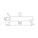 BUTTON SPOUT - JAQUAR FAUCETS -  ( GOLD DUST - SPOUT - 0x15 mm - 0inchX0.5inch )