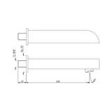 ALIVE RANGE BATH TUB SPOUT WITH WALL FLA - JAQUAR FAUCETS -  ( GOLD DUST - SPOUT - 0x15 mm - 0inchX0.5inch )