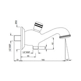 (PRUN) BUTTON SPOUT - JAQUAR FAUCETS -  ( GOLD - SPOUT - 0x15 mm - 0inchX0.5inch )