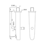 (PRUN) BUTTON SPOUT - JAQUAR FAUCETS -  ( GOLD - SPOUT - 0x15 mm - 0inchX0.5inch )