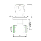 CONC.STOP COCK - ESSCO FAUCET -  ( CHROME - SOMETHING SPL - 0x20 mm - 0inchX0.75inch )