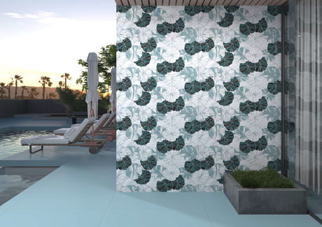 SEA WEED AQUA DECOR - INDIAN TILES -  (  - BLACKBERRY FLORAL DECOR - 1200x600 mm - 48inchX24inch )