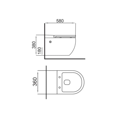 (PRUN)EWC WM TANKLESS S1 (P TRAP-230MM) - HINDWARE -  ( STAR WHITE - ITALIAN - 0x0 mm - 0inchx0inch )