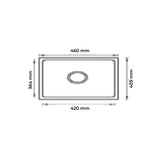 1.0 BOWL QUARTZ SINK W/WASTE COUPLING (DEPTH 8INCH) - FUTURA -  ( WHITE - NATURAL QUARTZ - 460x410 mm - 18.4inchX16.4inch )
