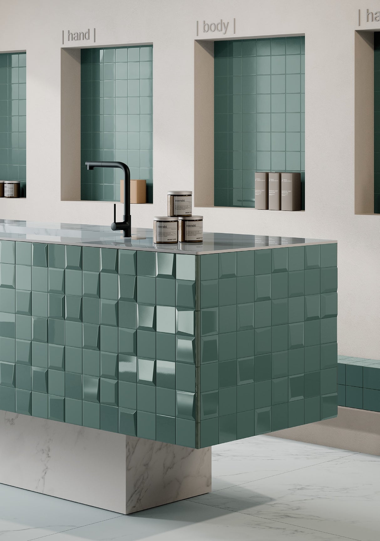 UP GREEN LINGOTTO GLOSSY HL - EUROPEAN -  (  - MIORCA - 100x100 mm - 4inchX4inch )