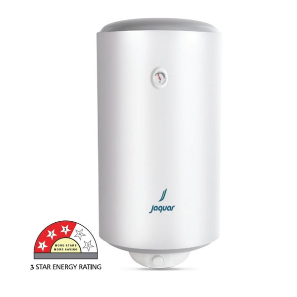 VERSA VERTICAL MANUAL STORAGE WATER HEATER 80 LTR (3KW)- JAQUAR GEYSERS - ( WHITE - VERSA - 895x470 mm - 35.8inchX18.8inch )
