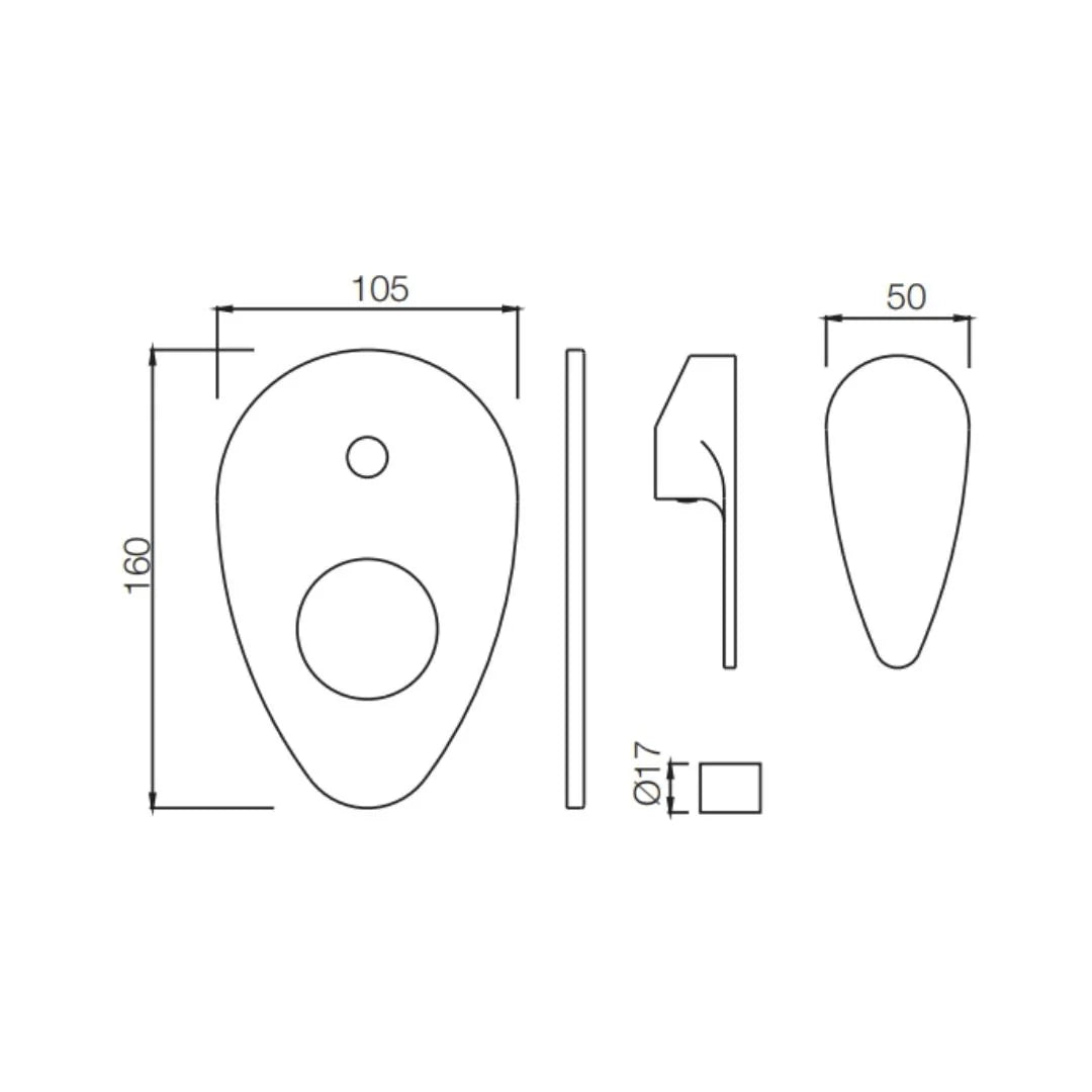 SINGLE LEVER EXPOSED PARTS KIT OF DIVERTER - JAQUAR FAUCETS -  ( CHROME - VIGNETTE PRIME - 0x15 mm - 0inchX0.5inch )