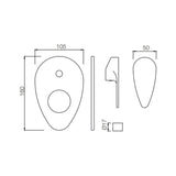 SINGLE LEVER EXPOSED PARTS KIT OF DIVERTER - JAQUAR FAUCETS -  ( CHROME - VIGNETTE PRIME - 0x15 mm - 0inchX0.5inch )