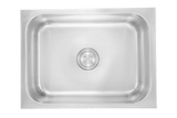 SS KITCHEN SINK 1.0 BOWL (DEPTH 10INCH) WASTE COUPLING WITH PLUMBING KIT - FUTURA -  ( SATIN - DURA - 609x457 mm - 24.36inchX18.28inch )