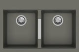 QUARTZ 2 BOWL W/O DRAIN BOARD (DEPTH 8INCH) - CARYSIL -  ( GRANITE METALLIC ESPRESSO - WALTZ 3322 - 838x559 mm - 33inchX22inch )