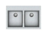 QUARTZ 2 BOWL W/O DRAIN BOARD (DEPTH 8INCH) - CARYSIL -  ( GRANITE CRATER - WALTZ 3322 - 838x559 mm - 33inchX22inch )