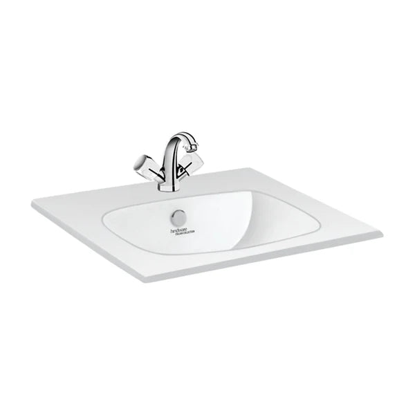 WASH BASIN OPTRA(COUNTER TOP)- HINDWARE -  ( STAR WHITE - ITALIAN - 550x480 mm - 22inchX19inch )